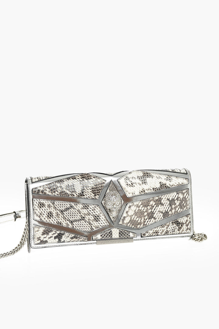 Philipp Plein EST.1978 Snake Leather Detailed LUXURY DREAM Clutch