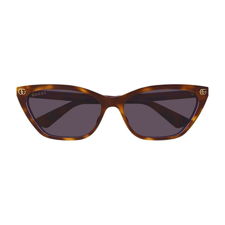 Gucci Sunglasses Cat Eye Full Rim, Top Havana/Transparent Frame and Violet Lens GG1815S004