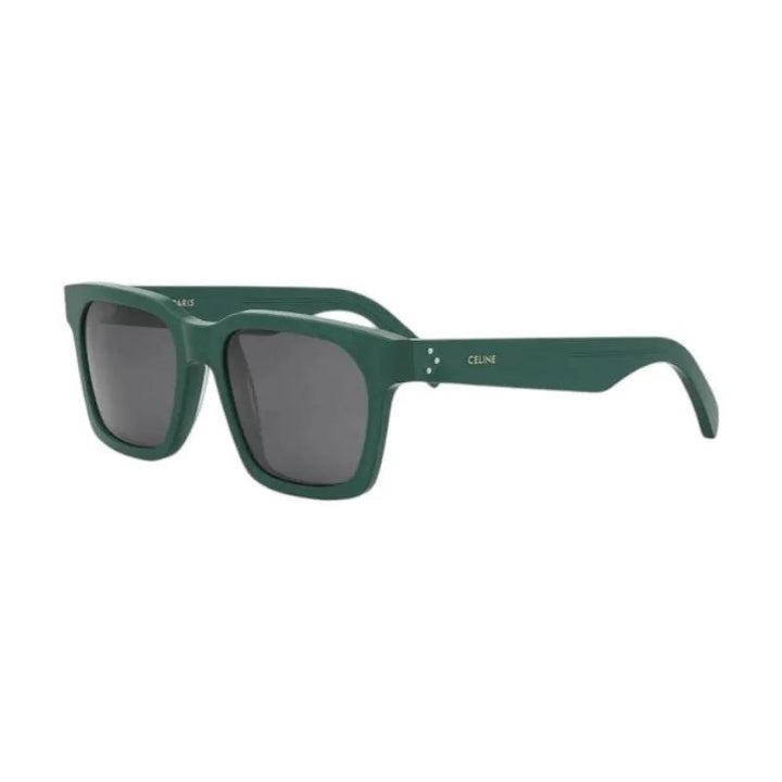 Celine Sunglasses Square Full Rim, Glossy Green Frame And Grey Lens Cl40248I96A