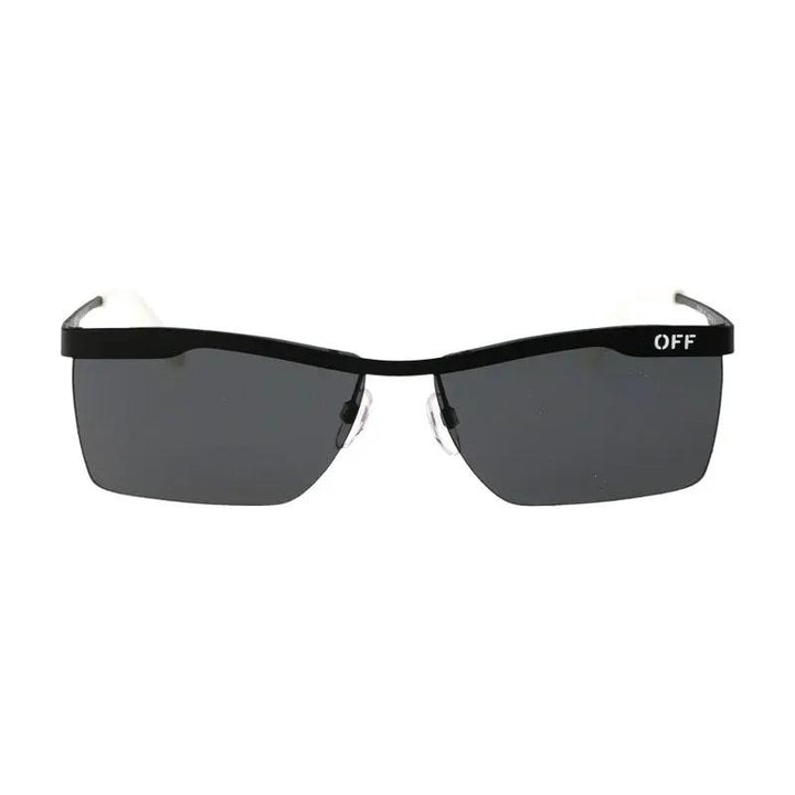 Off-White Sunglasses Rectangle Semi Rim, Black Frame And Grey Lens Oeri095Rimini1007