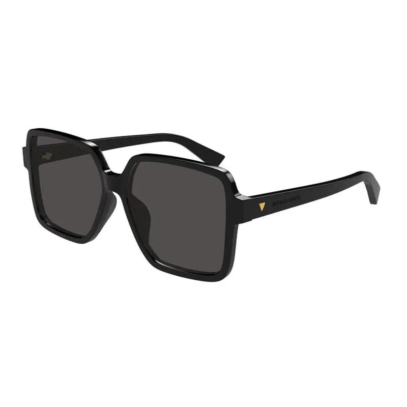Bottega Veneta Sunglasses Square Full Rim, Black Frame And Grey Lens Bv1317Sk001
