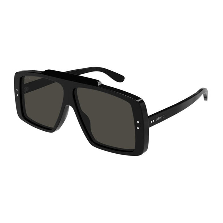 Gucci Sunglasses Square Full Rim, Black Frame and Grey Lens GG1369S001
