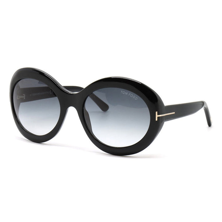 Tom Ford Oval Full Rim, with a Black frame and Smoke Gradient lens.
