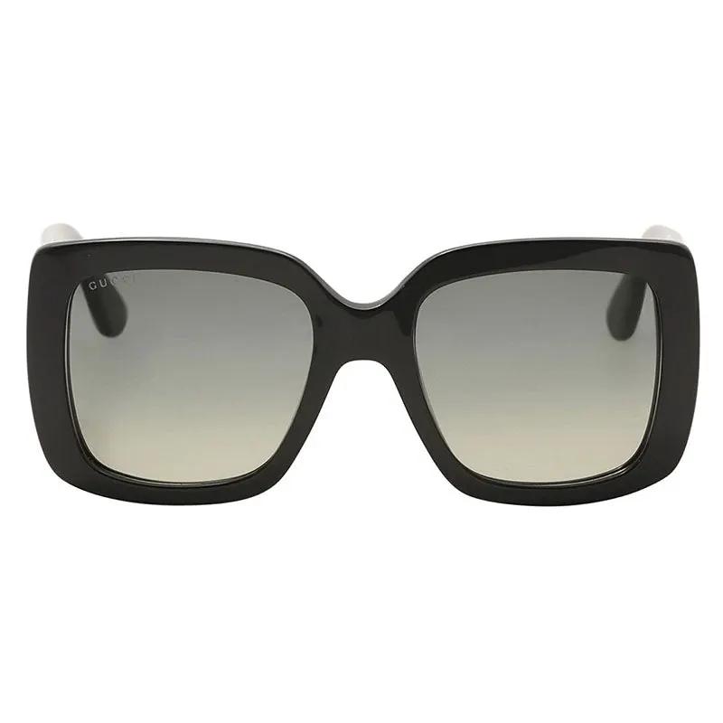 Gucci Sunglasses Square Full Rim, Black Frame And Grey Gradient Lens Gg0141Sn001