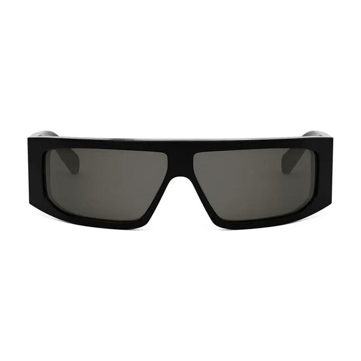 Celine Sunglasses Rectangle Full Rim, Shiny Black Frame And Smoke Lens Cl40291I01A