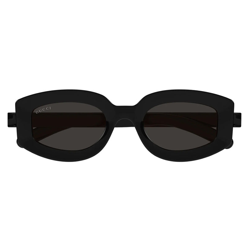 Gucci Geometric Full Rim, with a Black frame and Grey lens.