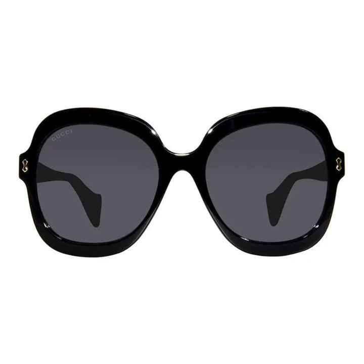 Gucci Sunglasses Round Full Rim, Black Frame and Grey Lens GG1240S001