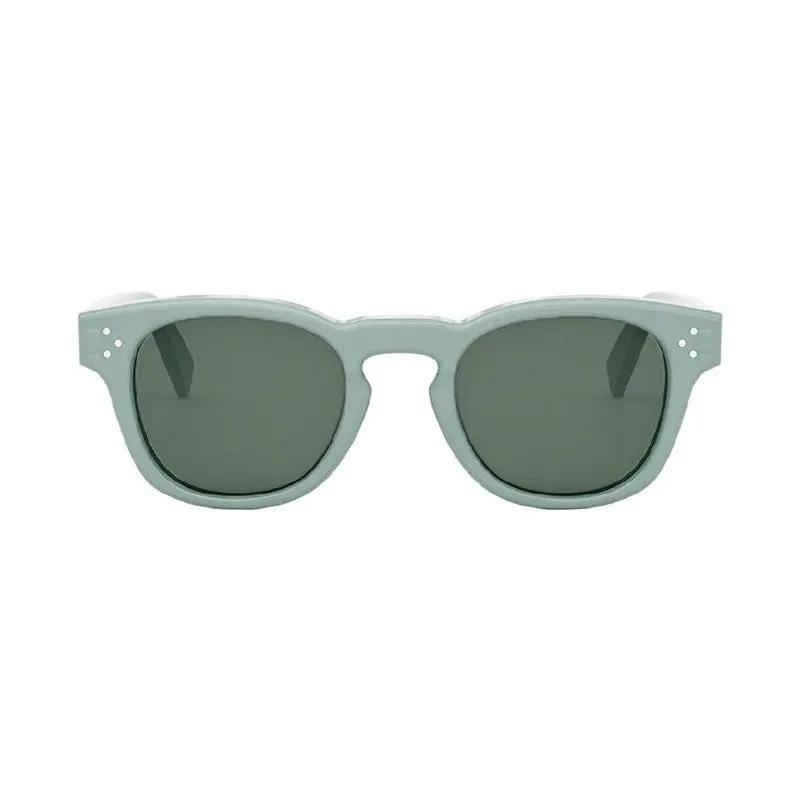 Celine Sunglasses Browline Full Rim, Shiny Lime Transparent Frame And Green Lens Cl40233I93N
