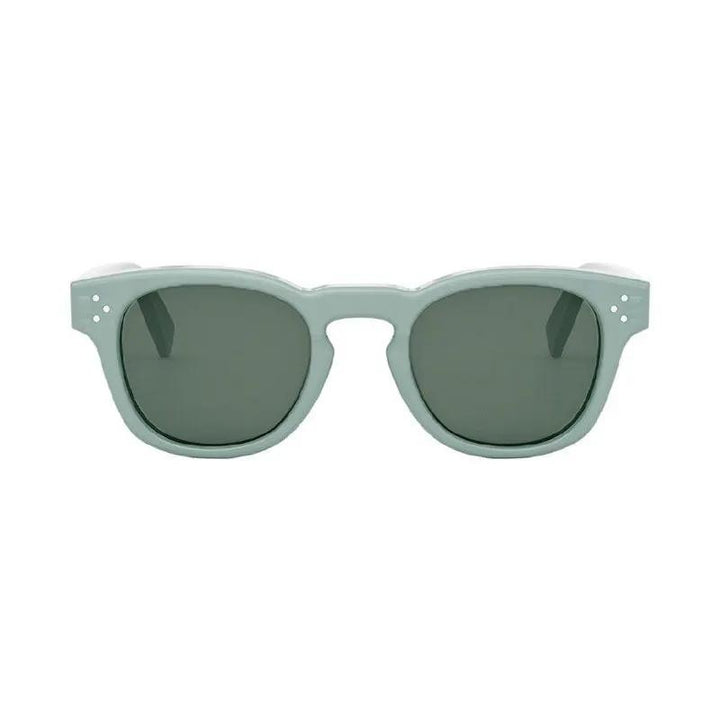 Celine Sunglasses Browline Full Rim, Shiny Lime Transparent Frame And Green Lens Cl40233I93N