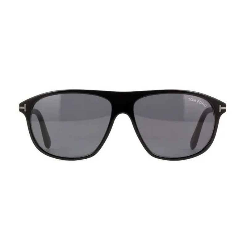 Tom Ford Sunglasses Aviator Full Rim, Shiny Black Frame and Smoke Lens FT1027-N01A