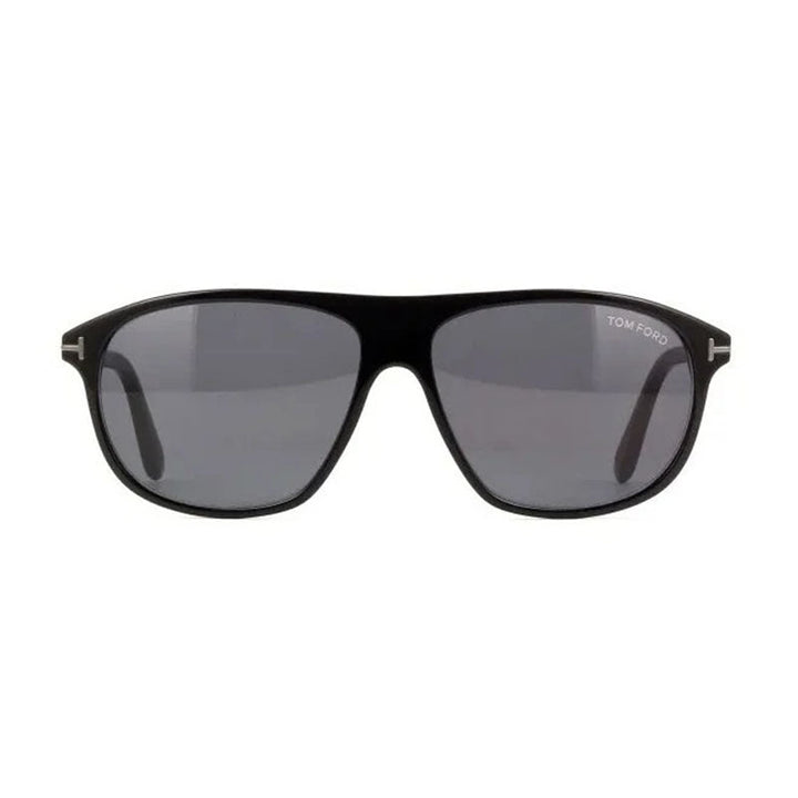 Tom Ford Sunglasses Aviator Full Rim, Shiny Black Frame and Smoke Lens FT1027-N01A