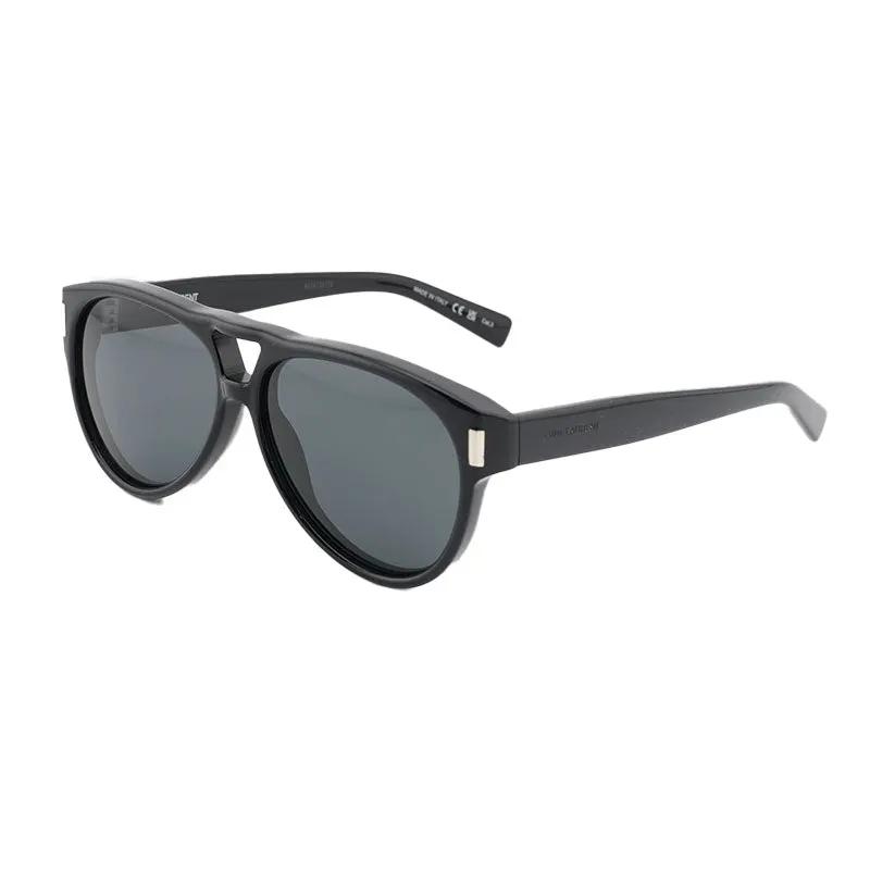 Saint Laurent Sunglasses Square Full Rim, Black Frame And Black Lens