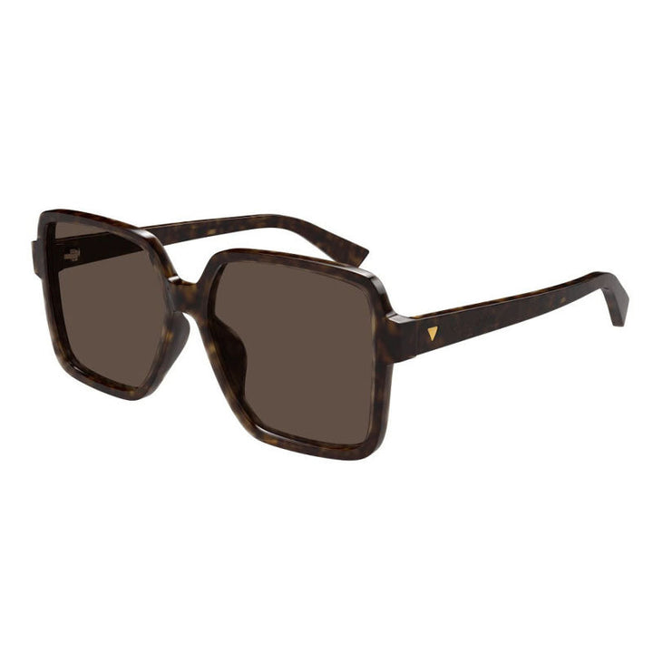 Bottega Veneta Sunglasses Square Full Rim, Havana Frame and Brown Lens BV1317SK002