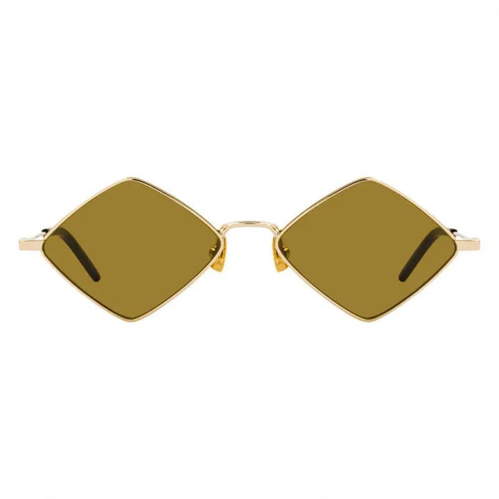Saint Laurent Sunglasses Geometric Full Rim, Silver Frame And Silver Flash Lens
