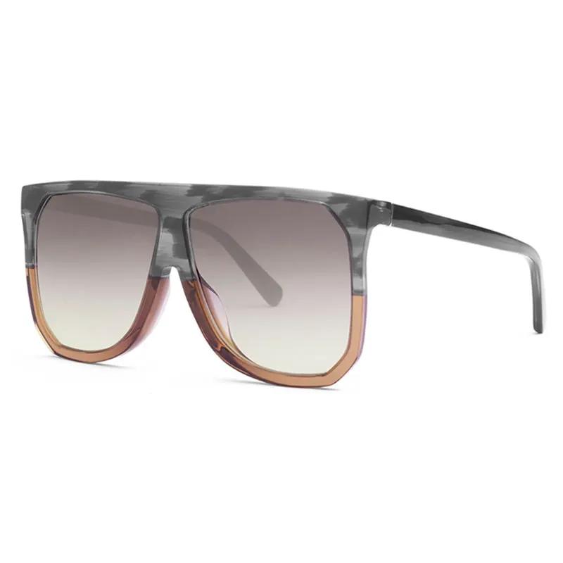Loewe Sunglasses Square Full Rim, Transparent Grey Frame And Gradient Smoke Lens Lw40001F20B