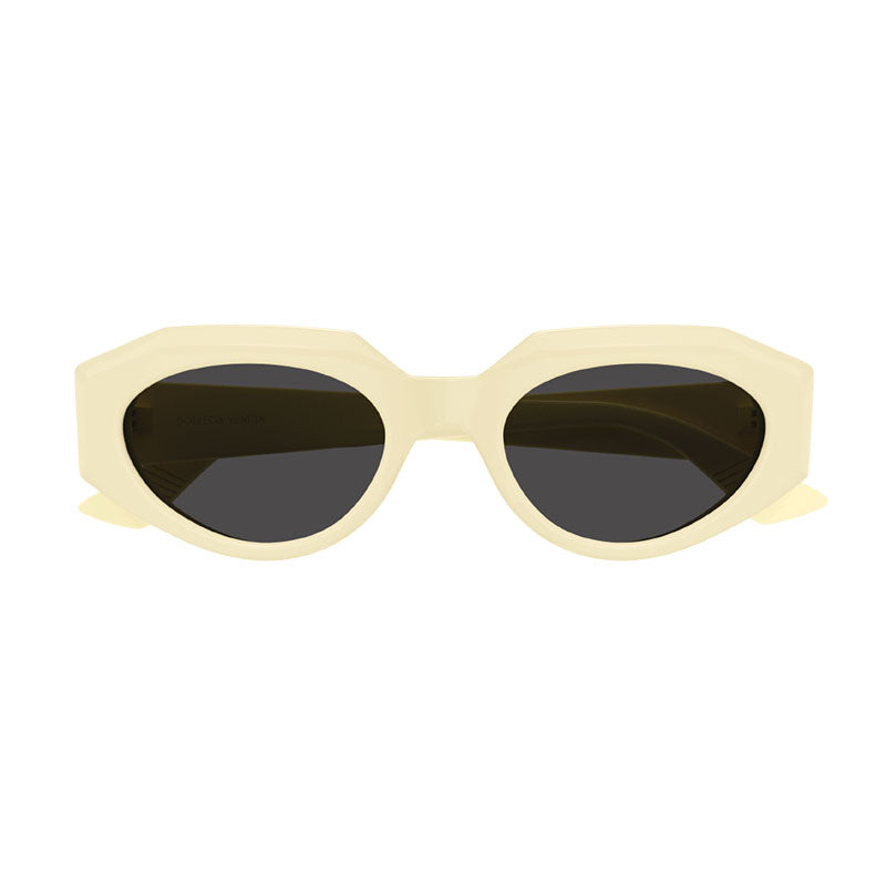 Bottega Veneta Sunglasses Cat Eye Full Rim, Yellow Frame and Grey Lens BV1031S006