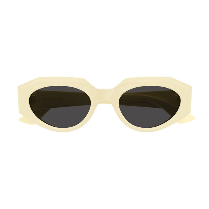 Bottega Veneta Sunglasses Cat Eye Full Rim, Yellow Frame and Grey Lens BV1031S006