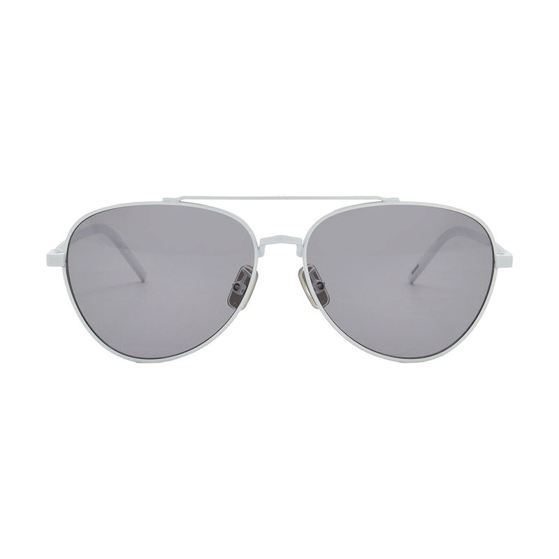 Givenchy Sunglasses Aviator Full Rim, White Frame and Grey Lens GV40003U56A