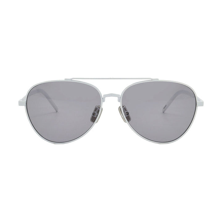 Givenchy Sunglasses Aviator Full Rim, White Frame and Grey Lens GV40003U56A