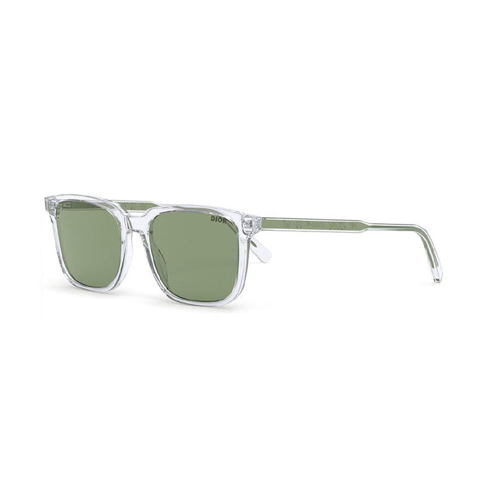 Dior Sunglasses Square Full Rim, Matte Crystal Frame and Green Lens INDIORS1I85C0