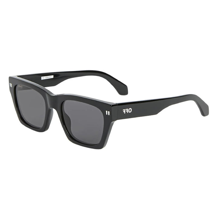 Off-White Sunglasses Square Full Rim, Black Frame and Dark Grey Lens OERI13XVALDEZ1007