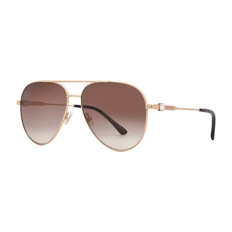 Jimmy Choo Sample Sale | Jimmy Choo Sunglasses Aviator Full Rim, Gold Copper Frame And Brown Gradient Lens Olly/s0Ddbha - Sunglasses | Designer outlet