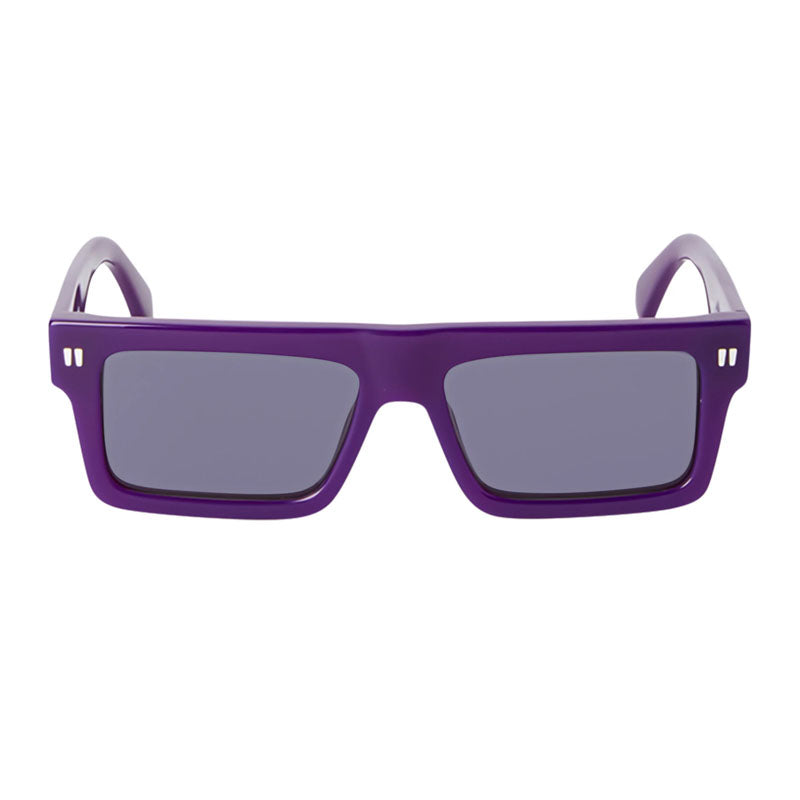 Off-White Sunglasses Square Full Rim, Purple Frame and Dark Grey Lens OERI13ZCHANDLER3707