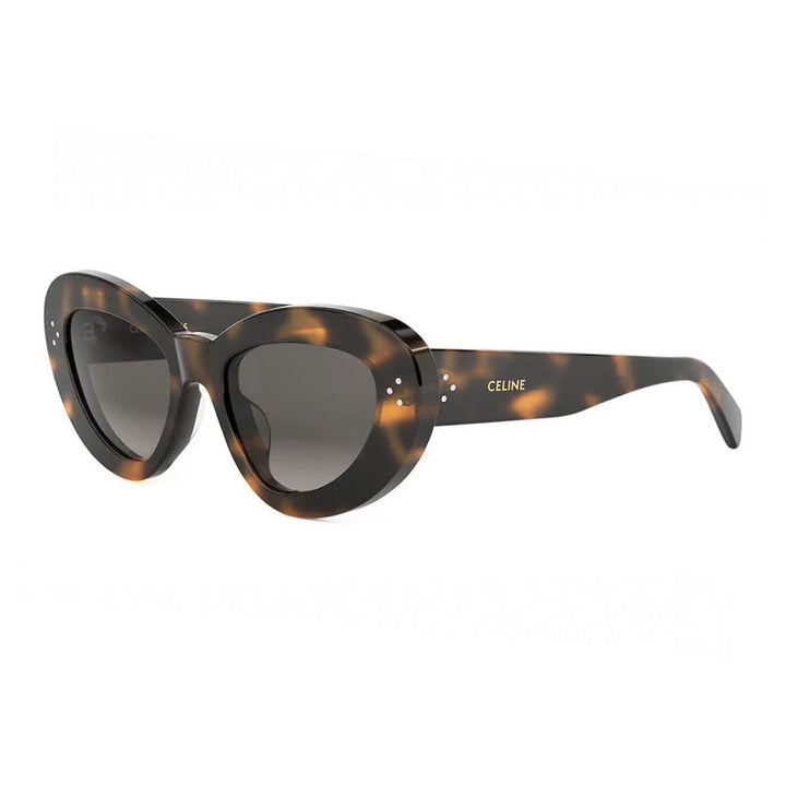 Celine Sunglasses Cat Eye Full Rim, Dark Havana Frame and Brown Gradient Lens CL40320U52F