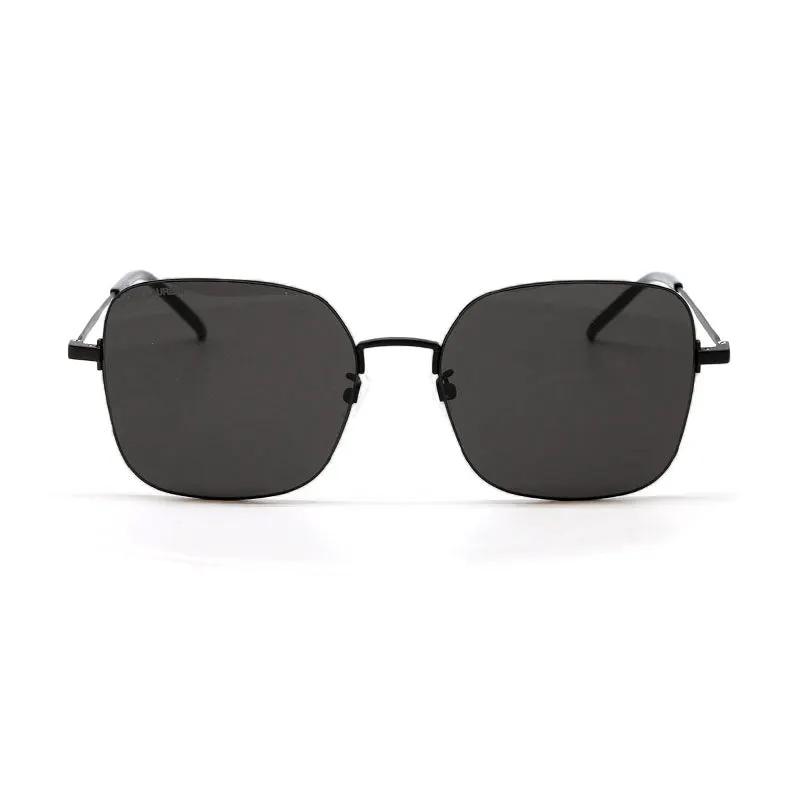 Saint Laurent Sample Sale | Saint Laurent Sunglasses Square Full Rim, Black Frame And Black Lens Sl410Wire002 - Sunglasses | Designer outlet