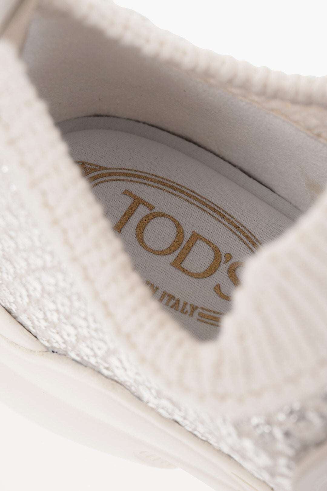 Tod's Fabric Slip On Slip on Sneakers with Leather Monogram
