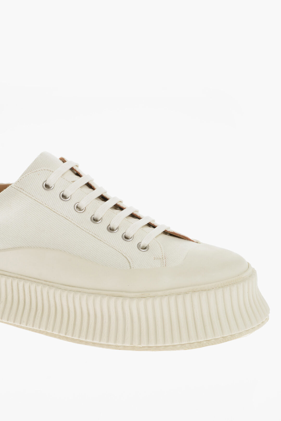 Jil Sander Fabric Sneakers With Platform Sole