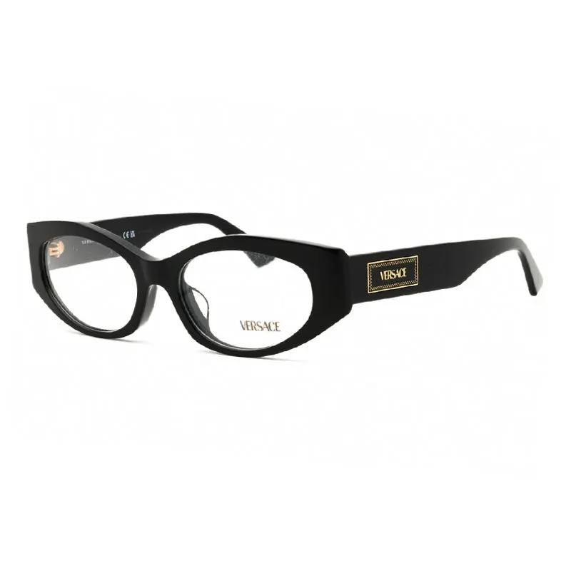 Versace Sample Sale | Versace Eyeglasses Oval Full Rim, Black Frame And Clear Demo Lenses Lens Ve3369Fgb1 - Oval Optical | Designer outlet