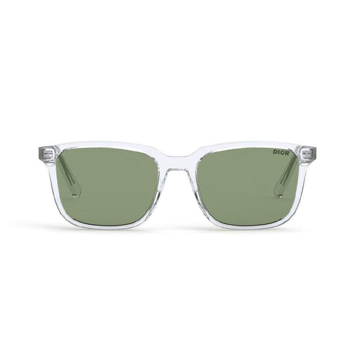 Dior Sunglasses Square Full Rim, Matte Crystal Frame and Green Lens INDIORS1I85C0