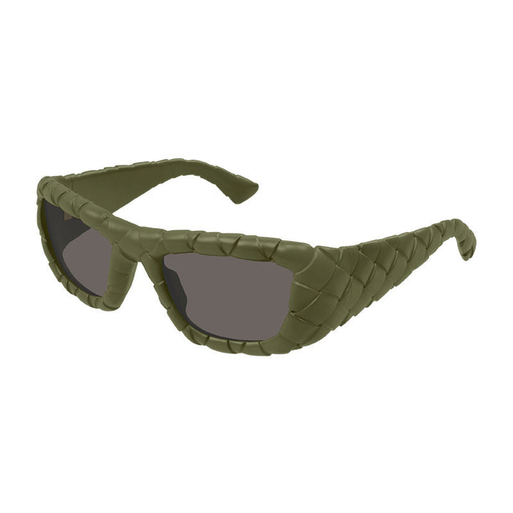 Bottega Veneta Sunglasses Square Full Rim, Olive Frame and Brown Lens BV1303S002