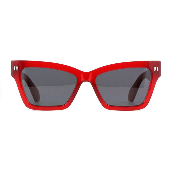 Off-White Sunglasses Cat Eye Full Rim, Burgundy Frame and Dark Grey Lens OERI110CINCINNATI2807