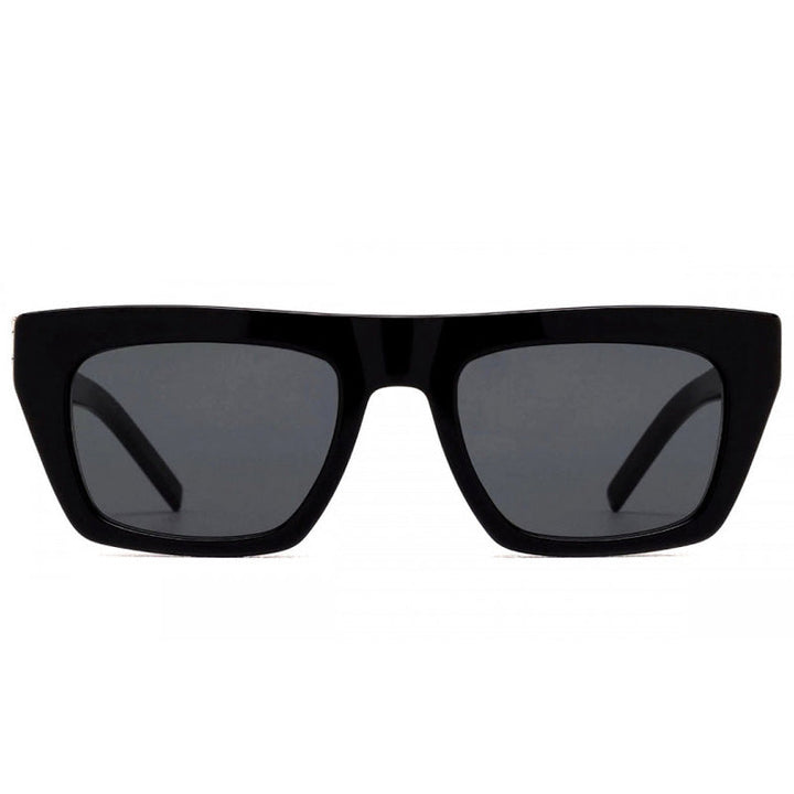 Saint Laurent Sunglasses Square Full Rim, Black Frame and Black Lens SLM131001