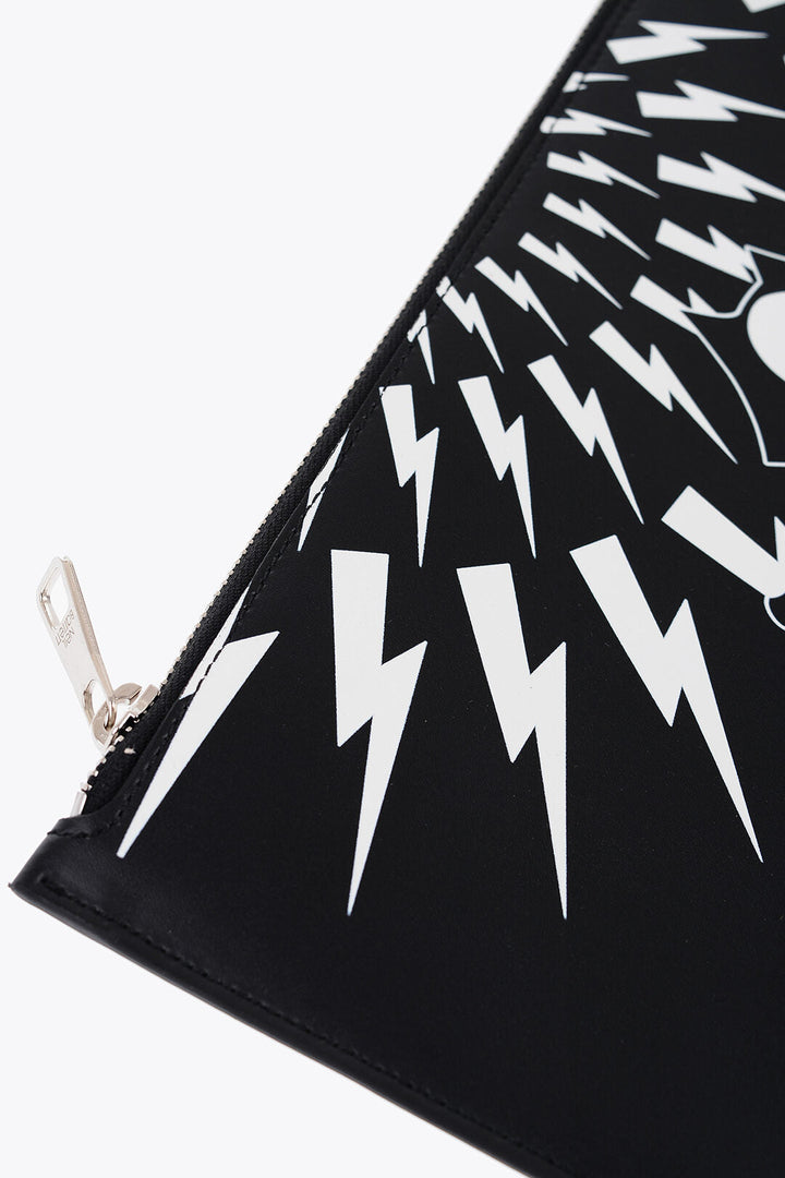 Neil Barrett FELIX THE CAT' Leather Pouch With Contrast Print