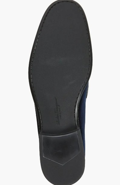  - FERRAGAMO Gandioso Blue Velvet Moccasin with Gancio Ornament (Men) - Ask Me Wear