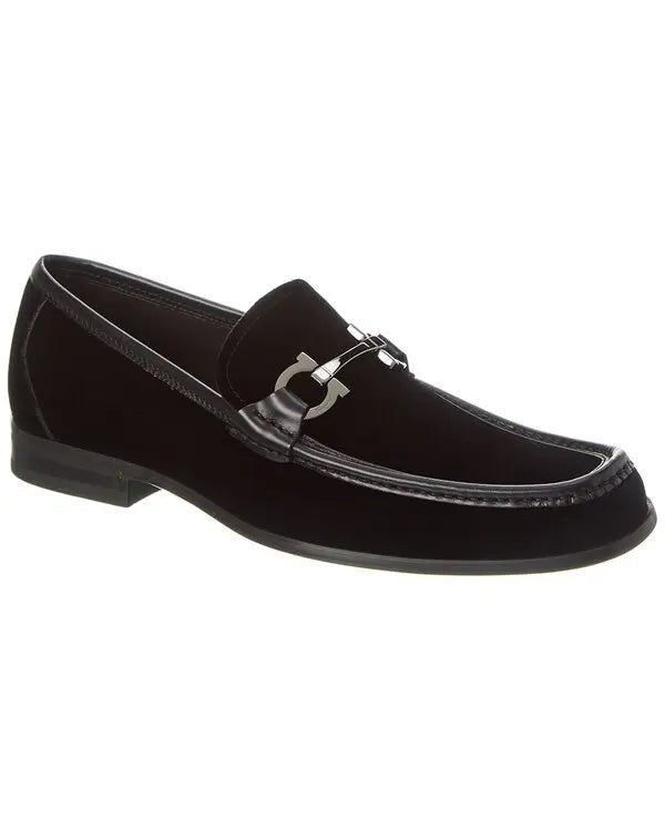 Shoes - FERRAGAMO grandioso velvet & leather loafer - 8057553468698 - Ask Me Wear