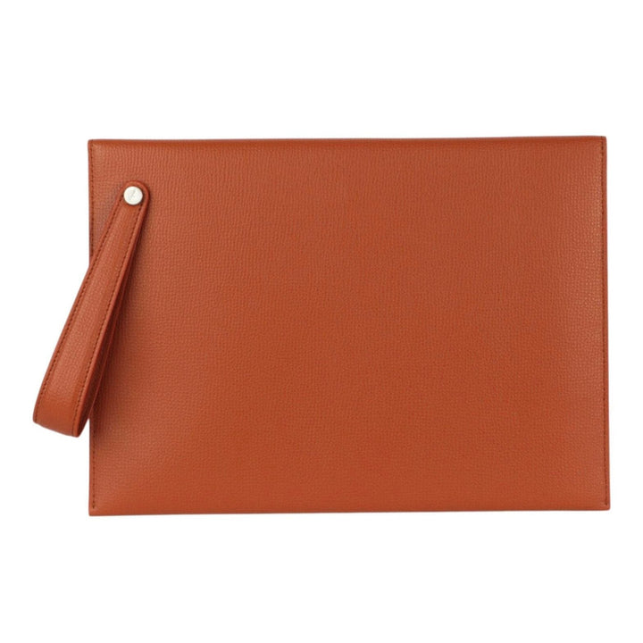 Accessories - Wallets & Purses - Ferragamo Leather Clutch with Strap Rust - Ask Me Wear