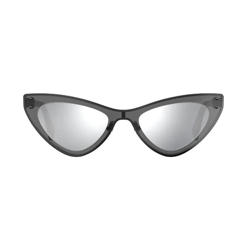 Moschino Sample Sale | Moschino Sunglasses Cat Eye Full Rim, Transparent Ruthenium Frame And Silver Mirror Lens Mos051/s0V81T4 - Cat Eye Sunglasses | Designer outlet