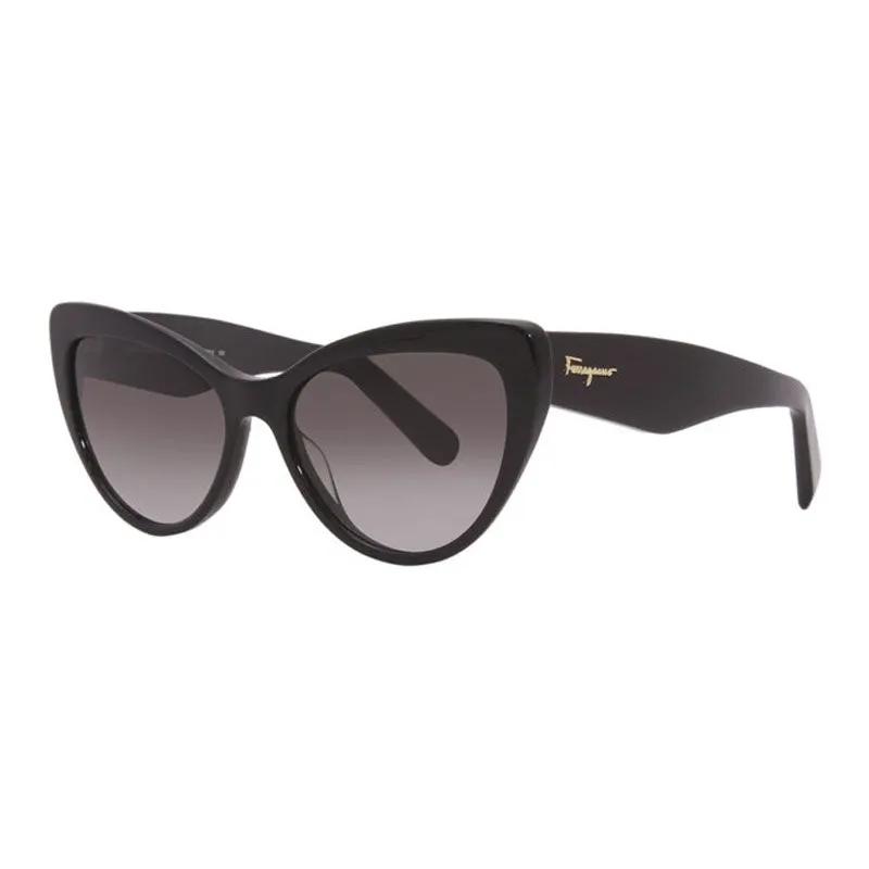 Salvatore Ferragamo Sample Sale | Salvatore Ferragamo Sunglasses Cat Eye Full Rim, Black Frame And Grey Gradient Lens Sf930S001 - Sunglasses | Designer outlet