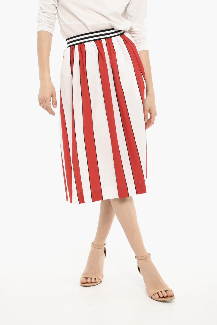 Woolrich Flared Awning Striped SCULLY Maxi Skirt