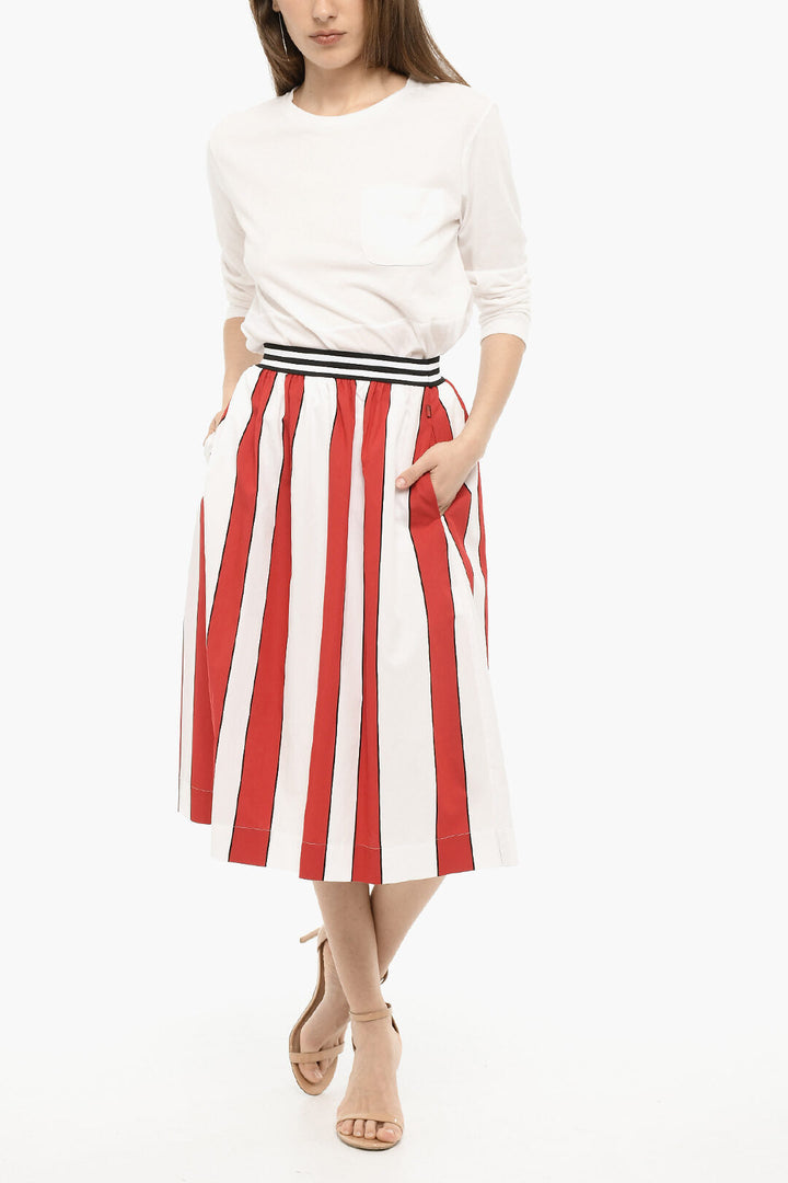 Woolrich Flared Awning Striped SCULLY Maxi Skirt