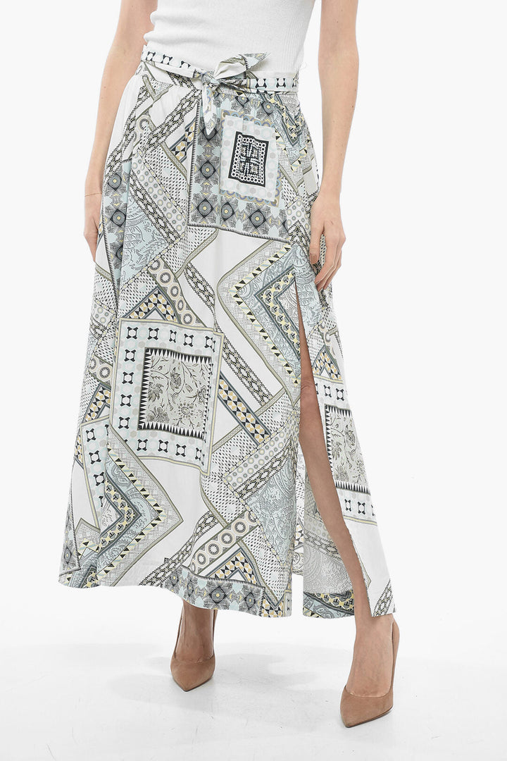 Etro Flared Cotton Skirt with Split