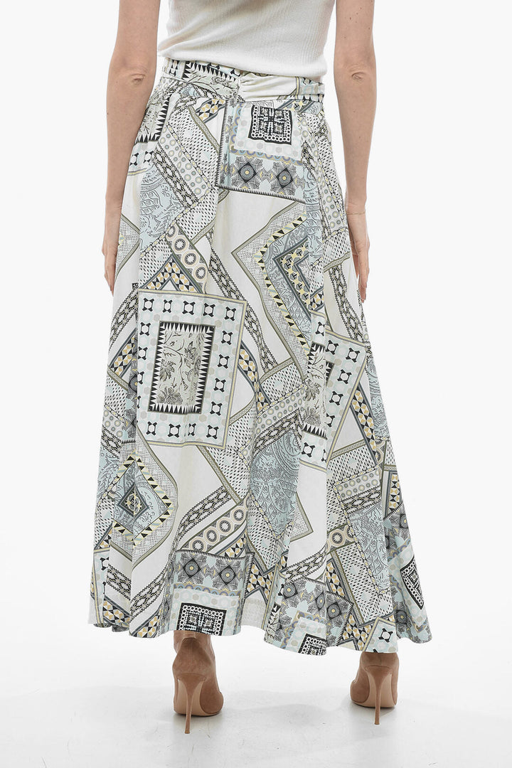 Etro Flared Cotton Skirt with Split