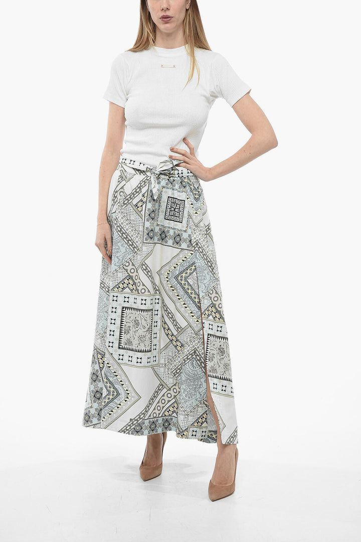 Etro Flared Cotton Skirt with Split