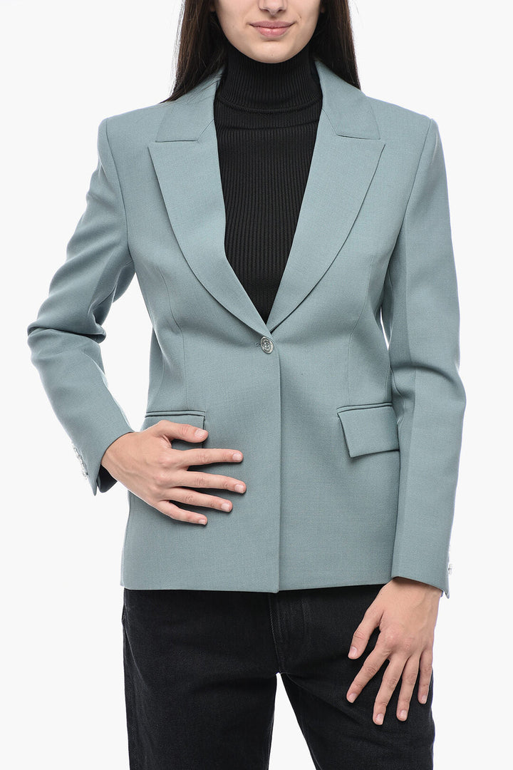 Off-White FORMAL Wool Blended Blazer with Waist Pleat