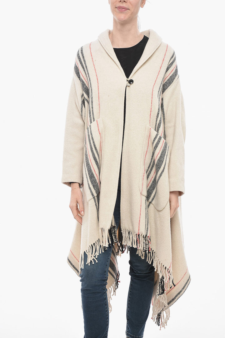 Woolrich Fringed BLANKET Coat