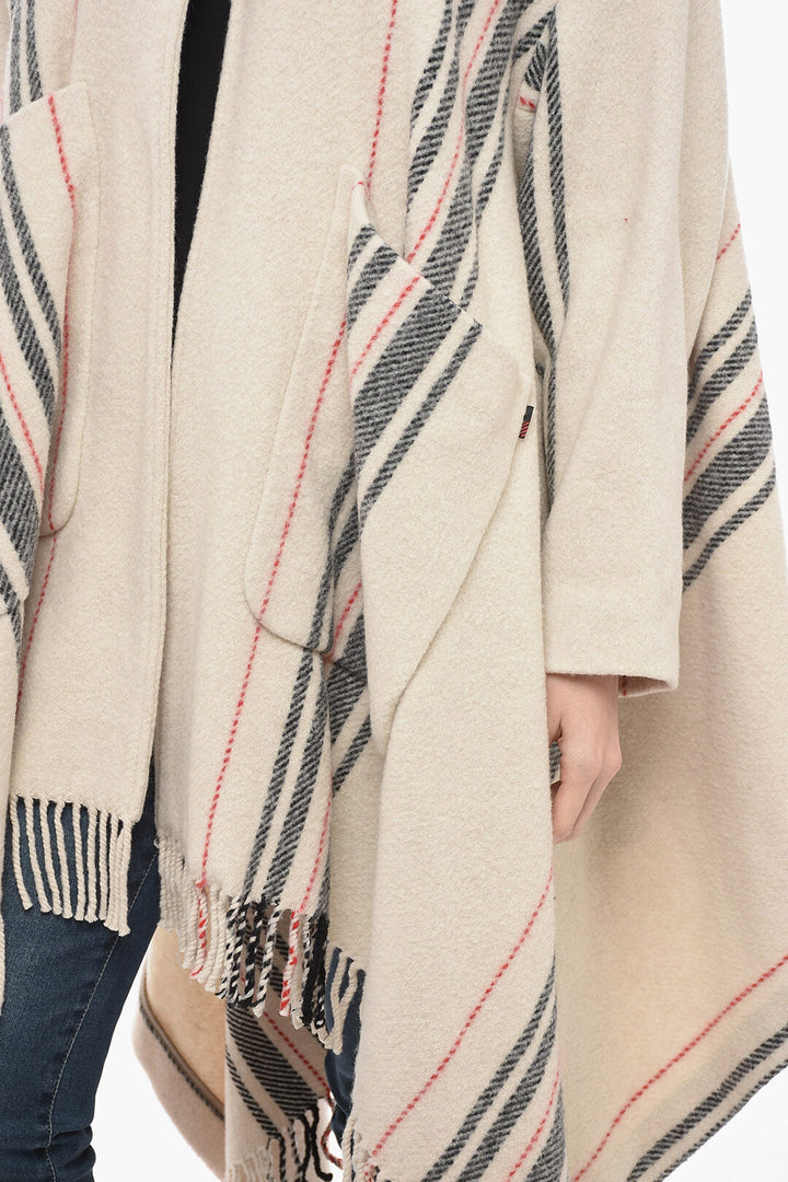 Woolrich Fringed BLANKET Coat